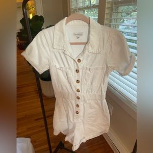 Gianni Bini White denim romper